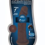 FleshStixxx Dual Density Silicone Bendable Dong 7in - Chocolate