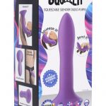 Squeeze-It Squeezable Slender Dildo 5.3in - Purple