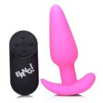 Bang! 21x Vibrating Silicone Rechargeable Butt Plug With Remote Control - Pink