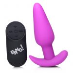 Bang! 21x Vibrating Silicone Rechargeable Butt Plug With Remote Control - Purple