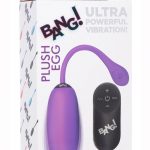 Bang! 28x Plush Silicone Rechargeable Egg With Remote Control - Purple