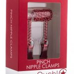 Ouch! Pinch Nipple Clamps - Red