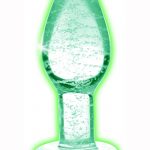 Booty Sparks Glow In The Dark Glass Anal Plug - Small - Clear