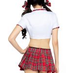 Leg Avenue Miss Prep School (4 Piece Set) - Medium/Large - Red/White