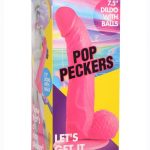 Pop Peckers Dildo with Balls 7.5in - Pink