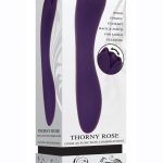 Thorny Rose Rechargeable Silicone Dual-End Vibrator - Purple