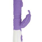 Lotus Sensual Massager #4 Silicone Rabbit Vibrator - Purple/White