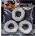Oxballs Fat Willy Jumbo Cock Ring (3 Pack) - Clear