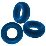 Oxballs Fat Willy Jumbo Cock Ring (3 Pack) - Space Blue