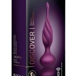 Discover Rechargeable Silicone Anal Vibrator with Remote Control - Purple/Rose Gold