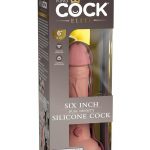 King Cock Elite Dual Density Silicone Dildo 6in - Vanilla