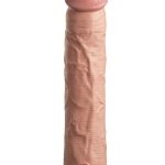 King Cock Elite Dual Density Silicone Dildo 11in - Vanilla