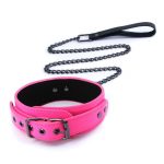 Electra Play Things PU Leather Collar andamp; Leash - Pink