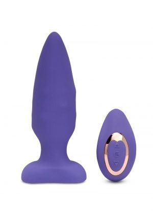 Nu Sensuelle Andii Rechargeable Silicone Plug with Roller Motion - Ultra Violet