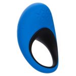 Link Up Remote Max Rechargeable Silicone Dual Stimulating Cock Ring with Remote Control - Blue/Black