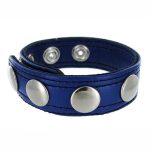Strict Leather Blue Speed Snap Cock Ring - Blue