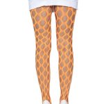 Leg Avenue Jumbo Pothole Net Tights - O/S - Neon Orange