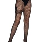 Leg Avenue - Gunslinger Garter Diamond Net Tights - O/S - Black