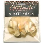 Glitterati Boobie Confetti Balloons (5 per Pack) - Assorted Colors