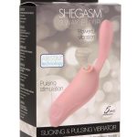 Shegasm 3-Way Elixir Rechargeable Silicone Sucking andamp; Pulsing Vibrator - Pink