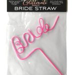 Glitterati Bride Twisty Straw - Pink