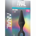 Anal Adventures Platinum Loop Plug - Large - Black