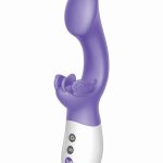 The Come Hither G-Kiss Butterfly Silicone Rechargeable Rabbit Vibrator - Purple