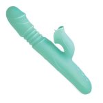 Princess Passion Heat Rechargeable Silicone Warming Vibrator with Clitoral Wheel - Aqua