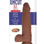 Realcocks Dual Layered Uncut Slider Thin Tip Dildo 8.5in - Caramel