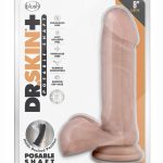 Dr. Skin Plus Posable Dildo with Balls 8in - Vanilla