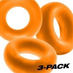 Oxballs Fat Willy Jumbo Cock Ring (3 pack) - Orange