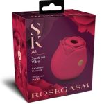 Secret Kisses Rosegasm Air Rechargeable Silicone Clitoral Stimulator - Red