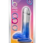 B Yours Stilla Blue Dildo 6in - Blue/Clear