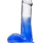 B Yours Stilla Blue Dildo 6in - Blue/Clear