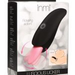 Inmi Luscious Licker 7X Rechargeable Silicone Licking Tongue Clitoral Stimulator - Black/Pink