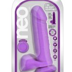 Neo Dual Density Dildo 8in - Neon Purple