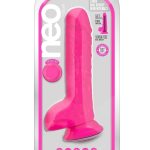 Neo Dual Density Dildo 9in - Neon Pink