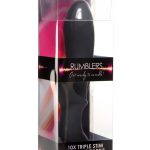 Rumblers 10X Triple Stim Silicone Vibrator - Black