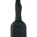 Vibrating Douche Rechargeable Silicone Anal Douche - Black