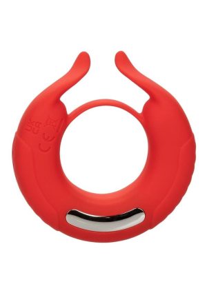 Silicone Rechargeable Taurus Enhancer Couples Ring - Red