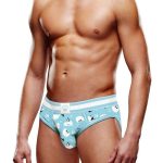 Prowler Winter Animals Open Brief - Medium - Blue/White