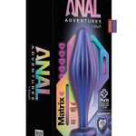 Anal Adventures Matrix Wavy Bling Silicone Plug - Sapphire Blue