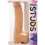 Silicone Studs Realistic Dildo 8in - Vanilla