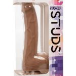 Silicone Studs Realistic Dildo 8in - Caramel