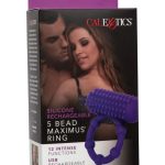 Silicone Rechargeable 5 Bead Maximus Couples Ring - Purple