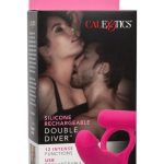 Silicone Rechargeable Double Diver Couples Ring - Pink