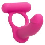 Silicone Rechargeable Double Diver Couples Ring - Pink