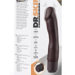 Dr. Skin Silicone Dr. Steve Vibrating Dildo 7in - Chocolate