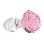 Pillow Talk Rosy Glass Anal Plug - Clear/Pink