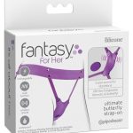 Fantasy For Her Ultimate Butterfly Silicone Strap-On with Remote Control - Purple